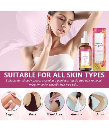 2Pcs Cyperus Robundus Oil 60ml Natural Cyperus Rotundus Oil for Hair Removal Ideal for All Skin Types Moisturizing & Soothing Reducing Unwanted Body Hair Growth - Buy Online on GoSupps.com