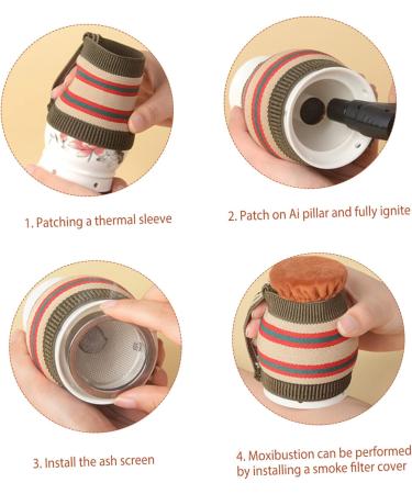 Minkissy Ceramic Moxibustion Cup Set - Multi-Purpose Suction Massage Tool | White Ceramic | Universal Equipment 10x6.5x6.5cm - International Shipping Available - Buy Online on GoSupps.com