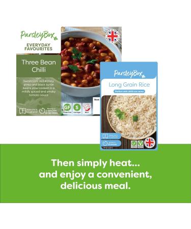 Nutritionally Balanced Ready Meal Variety Box - Parsley Box Microwavable Long-Life Cupboard-Store Ready Meals (7 Meals) - Buy Online on GoSupps.com