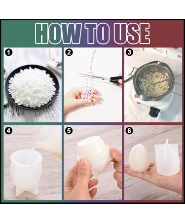 Easter Egg Candle Mold - 3 Pcs Silicone DIY Craft Resin Mold for Handmade Candle Making, Fondant Cake, Aromatherapy, Chocolate, Soap & Candy - Buy Online on GoSupps.com