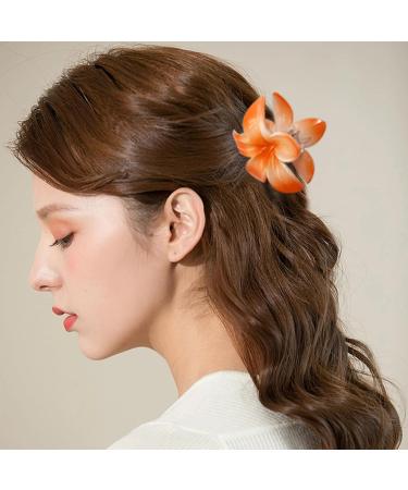 6 Large Colorful Flower Hair Clips for Women - 8cm Slipproof Jaw Clips for Thick & Thin Hair - Stylish Hair Styling Accessories - Buy Online on GoSupps.com