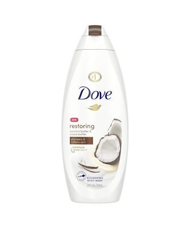Dove Restoring Body Wash for Dry Skin Coconut Butter and Cocoa Butter Effectively Washes Away Bacteria While Nourishing Your Skin 24 oz