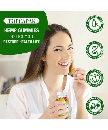 (2 Pack) Hemp Gummies for Sleep Pain Anxiety - Advanced Extra Strength Supplement with High Potency Pure Hemp Oil Extract - Best Edible Gummy for Adults Fruit - Buy Online on GoSupps.com