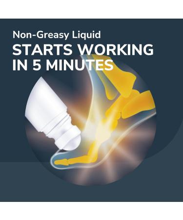 Dr. Scholl's Foot Pain Relief Liquid ROLL-ON, 3.0 oz // Clinically Tested 12-Hour Pain Relief - Penetrates Tough Nerve Pain - Works in 5 Minutes - Non-Greasy - with Lidocaine & Menthol - Buy Online on GoSupps.com