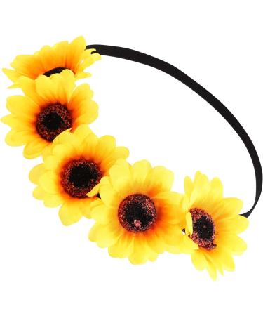 Lurrose Sunflower Headband Elastic Hair Band Women Headwrap Creative Stylish Hair Accessories Elegant Girls Headwear - Buy Online on GoSupps.com