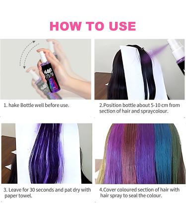 Pink Hair Dye - Hair Colour Spray - Barbie Pink Temporary Coloured Hair Spray - Pink Coloured Hair Spray - Semi Permanent Hair Dye Spray - Instant Styling Semi-Permanent Hair Colour Spray - Buy Online on GoSupps.com
