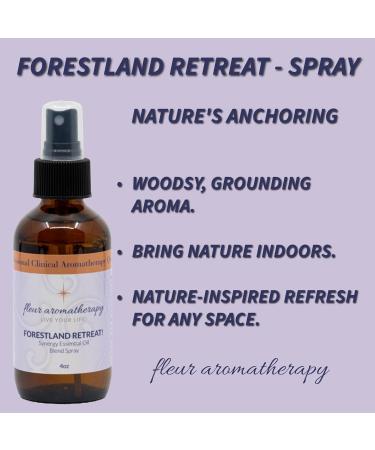 Forestland Retreat Synergistic Essential Oil Blend Spray 4oz Pre-Diluted 6 8% in Purified Water Nature's Anchoring Aromatherapy Mist Fleur Aromatherapy - Buy Online on GoSupps.com