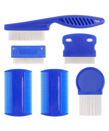 Comb for Dogs, 6 Pcs Cat Combs, Comb for Cats with Durable Teeth, Use for Cleaning Tear Stains, Floating Hair, Dandruff by MoHern
