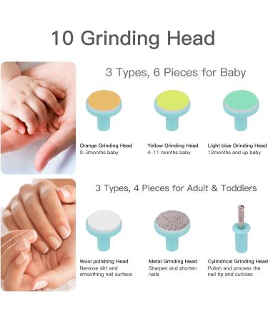 Baby Nail File Clipper Trimmer with Light - Electric & Professional Safe Baby Manicure Set in Green - Buy Online on GoSupps.com