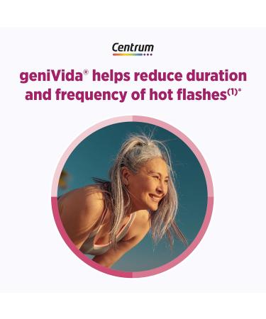 Centrum Complete Multivitamin Supplement + Hot Flash Support Menopause Support Tablets, with Clinically Studied geniVida, 30 Count - Buy Online on GoSupps.com
