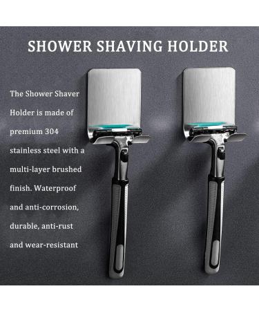 8-Piece Stainless Steel Shower Razor Holder Set | Self-Adhesive No Drilling Wall Hooks for Bathroom & Kitchen - Buy Online on GoSupps.com