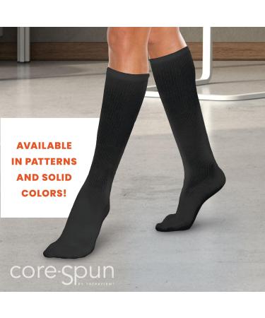 Knee High Compression Stockings 30-40 mmHg XXL Black | Core Spun | International Shipping Available - Buy Online on GoSupps.com