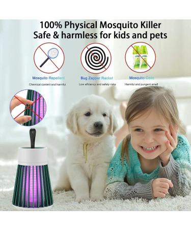 Portable Night Light USB Rechargeble Mosquito Lamp Without Mosquito Fly Insects for Home Indoor Outdoor Office Patio Camping (Green) - Buy Online on GoSupps.com