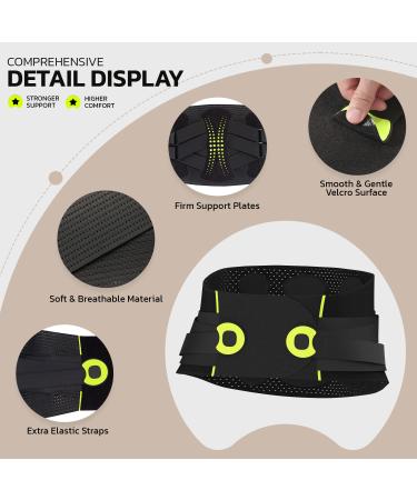 Back Brace for Lower Back Pain Relief | 360-Degree Support Belt for Men & Women | Soft Breathable Lumbar Support for Herniated Disc & Sciatica - Small Obsidian - Buy Online on GoSupps.com