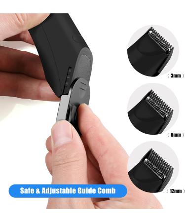 Electric Groin Hair Trimmer for Men & Women - Waterproof Body Groomer with LED Indicator - IPX7 Beard and Bikini Trimmer - Pubic Hair Shaver for Balls - 1PC - Buy Online on GoSupps.com