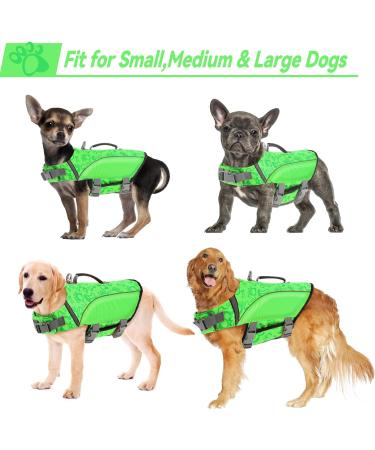 ALAGIRLS Green Dog Life Jacket XS - Adjustable Safety Vest for Small Dogs at Pool, Beach & Boating - Buy Online on GoSupps.com