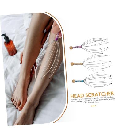 Frcolor 3ST Therapeutic Head Massager Stress Relief & Relaxation Spa Device | Best Wooden Head Scratchy Tool for Scalp & Hair Care - Buy Online on GoSupps.com