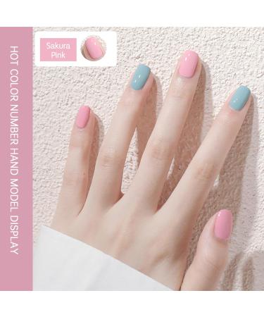 Pink Nail Polish Breathable Nail Varnish Highly Pigmented Cherry Blossom Pink Nail Polish Peel off Nail Gel No Need Cure Water Based Quick Drying Nail Polish for DIY Nail Art - Buy Online on GoSupps.com