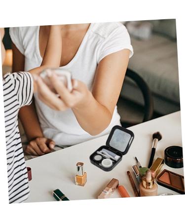 Shop HOMSFOU Contact Lens Case Set - Stylish Glasses Holder with Mirror & Rhinestones for International Shipping - Buy Online on GoSupps.com