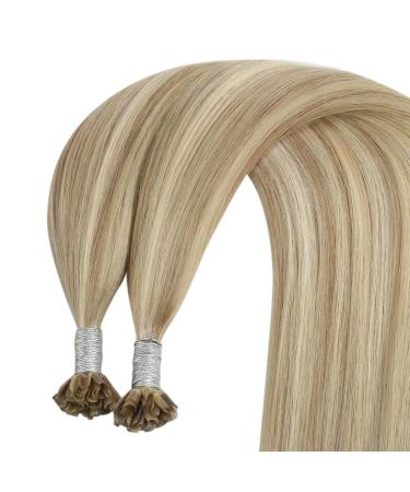 Youngsee Bonding Extensions - Real Hair U-Tip Extensions 40 cm Gold/Blond #16/22 - 50g Remy Hair for Effortless Styling - Buy Online on GoSupps.com