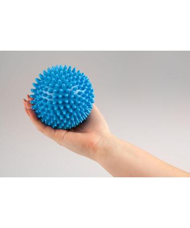 Sport-Tec Hedgehog Ball - Soft Reflexology Massage Ball (10 cm) - Self-Massage Tool in Neon Blue | Perfect for Relaxation & Pain Relief - Buy Online on GoSupps.com