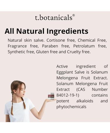t.botanicals Eggplant Salve - Herbal Skin Ointment for Skin Cell Health Support and Relief - 2 oz - Buy Online on GoSupps.com
