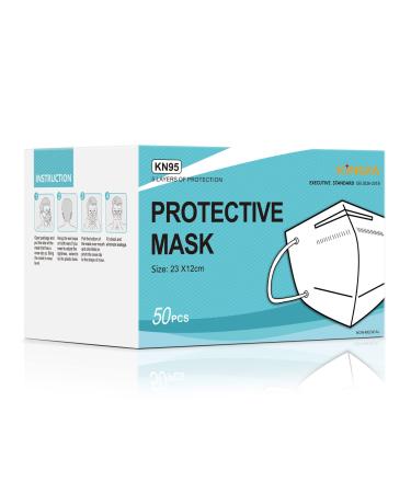 Kingfa KN95 Face Mask 50 Pcs Disposable Respirator 5-Ply Layer | GB2626-2019 Compliant