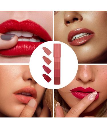 Matte Lipstick Set Lipstick Sets for Women - Lip Oil Tint Set - 4Pcs Waterproof Matte Lipstick Makeup Set Lip Gloss Set - Buy Online on GoSupps.com