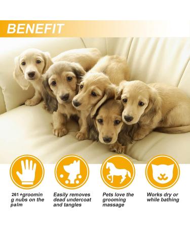  Upgrade Pet Dog Cat Grooming Glove Gentle Deshedding Brush Glove Efficient Pet Hair Remover Mitt Massage Tool with Enhanced Five Finger Design for Dogs Cats Rabbits Horses with Long/Short Fur 1 Pair Pink 1 Pair  - Buy Online on GoSupps.com