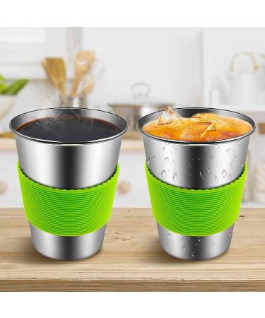6 Packs 350ml Stainless Steel Kids Cups with Straws and Lids