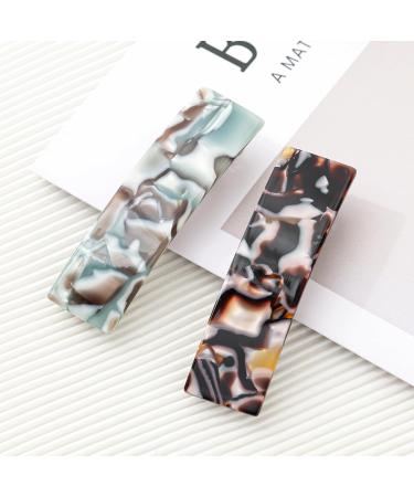 Buy Large Retro French Vintage Hair Clips - 2 Piece Set for Thick Hair - Stylish Automatic Hair Barrettes for Women - Buy Online on GoSupps.com