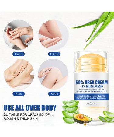  QEEROYO Anti Crack Foot Cream 60% Urea Moisturizer Foot Cream Extra Dry Foot Cream for Dry Broken Heels Relieves Dry Feet 40g - Buy Online on GoSupps.com