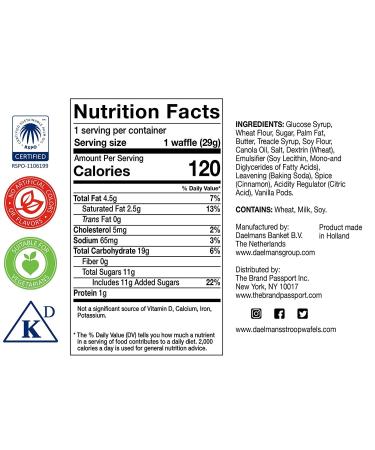 Daelmans Caramel Stroopwafels - Original Dutch Waffle Cookies, 24 Individually Wrapped, No Preservatives - Buy Online on GoSupps.com