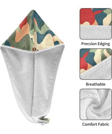 Abstract Graffiti Hair Towel 2 Pack - Super Absorbent Quick Drying Hair Turbans for Women & Girls - Buy Online on GoSupps.com
