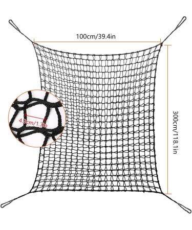 AMZGLORY Climbing Cargo Net - 3.3FT x 9.9FT Heavy Duty Playground Net for Indoor/Outdoor Climbing, Jungle Gyms, Treehouse - Black - Buy Online on GoSupps.com