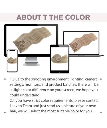 Laavoo 60cm Clip-In Real Hair Extensions - Ash Blonde Highlights 120g 7 Pieces - Double Brick Clip Ins - Buy Online on GoSupps.com