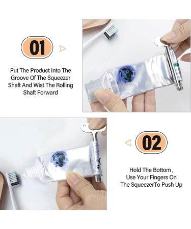 Hsthe Sea 6 pieces metal toothpaste squeezer squeeze tube stainless steel tube squeezer key roll tube creams colour squeezer tool for bathroom - Buy Online on GoSupps.com