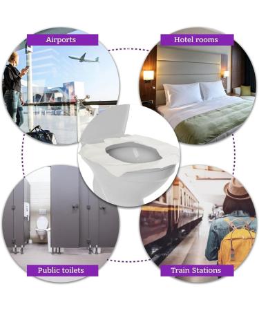 Disposable Toilet Seat Cover Flushable 6 Packs Set of Total 60 Sheets Portable Toilet Seat Covers for Adults - Travel Accessories for Public Restrooms Airplane Camping - Buy Online on GoSupps.com