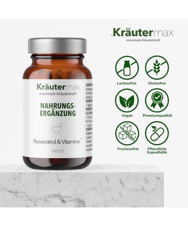 Buy NEW! High-Dose Resveratrol Capsules | Trans-Resveratrol with Curcumin Quercetin Folic Acid & Vitamins | Optimal Herbal Max Original Recipe | 60 Pieces | Worldwide Shipping - Buy Online on GoSupps.com