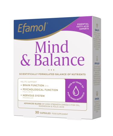 Efamol Mind & Balance | DHA & EPA | Brain Function Supplement | 30 Capsules