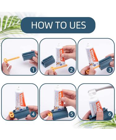 LOVEINUSA 4PCS Rolling Tube Toothpaste Squeezer Set - Bathroom Dispenser & Holder - Buy Online on GoSupps.com