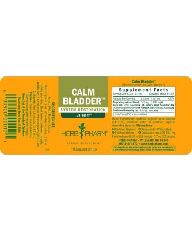 Herb Pharm Calm Bladder Liquid Formula - Urinary System Support - 1 Fl Oz - Buy Online on GoSupps.com