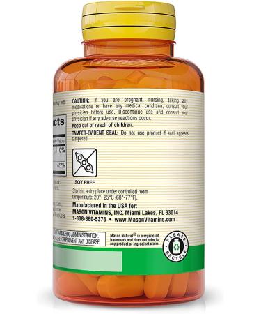 Mason Natural Vitamin C 1000mg with Rose Hips & Zinc - Immune Support & Antioxidant - 100 Caplets - Buy Online on GoSupps.com