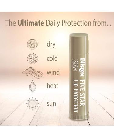 Blistex Five Star Lip Protection Lip Protectant/Sunscreen SPF 30 0.15 OZ - Pack of 3 | Buy More, Save More! - Buy Online on GoSupps.com