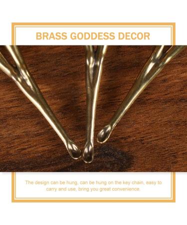 3Pcs Brass Car Cleaning Tools | Naked Ear Cleaning Spoon Set | Copper Ear Pick Pendants | Earwax Removal Gifts - Buy Online on GoSupps.com
