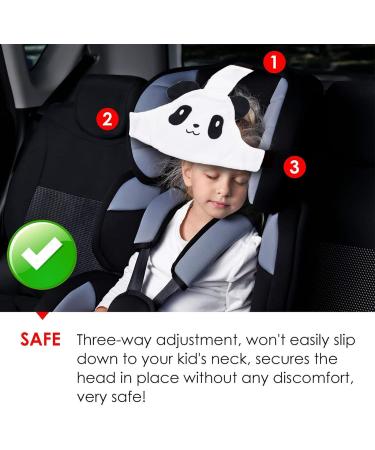 Baby Carseat Head Support Strap - Neck Protection Belt for Toddler & Infant | Safe Car Seat Headrest Band for Sleep Positioner (White) - Buy Online on GoSupps.com