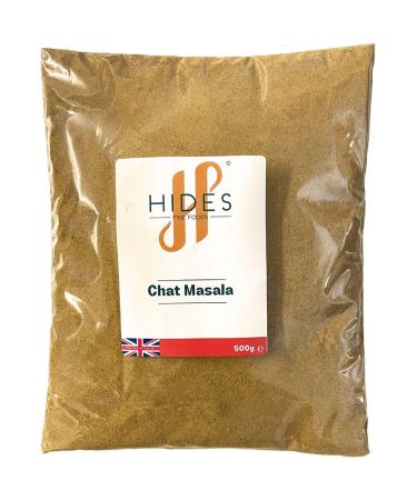 Hides Fine Foods - Chat Masala 500g - Suitable for Vegetarians - Indian Cooking - Curries - Chutneys - Marinades - Indian Street Food - Originating from Agra