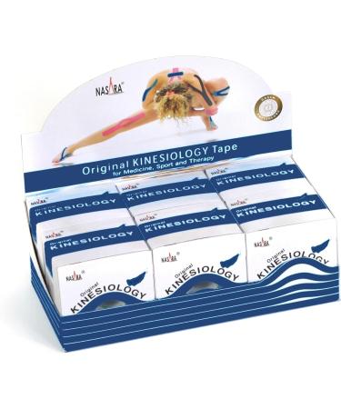 Nasara Original Kinesiological Physio Sport Tape - 6 Seater Box with 6 Tapes for Sports & Medicine | Free Video Instructions | 5cm x 5m - Dark Blue - Buy Online on GoSupps.com
