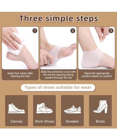Silicone Heel Protectors - 2 Pairs for Blister Prevention & Plantar Fasciitis Relief - Men & Women - Buy Online on GoSupps.com