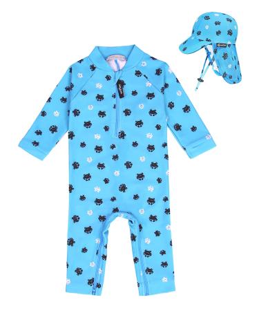 weVSwe Baby Toddler Boy Swimsuit UPF 50+ Sun Protection Rash Guard Swimwear with Crotch Zipper 0-3 Years 6-12 Months Crab